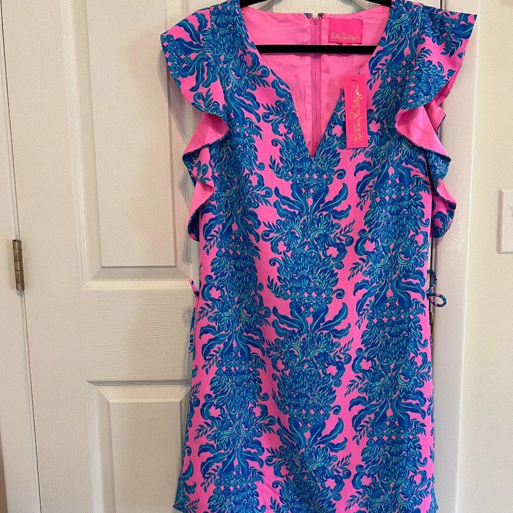 LILLY PULITZER ASTARA ROMPER DRESS IN PROSECCO SIZE 14
